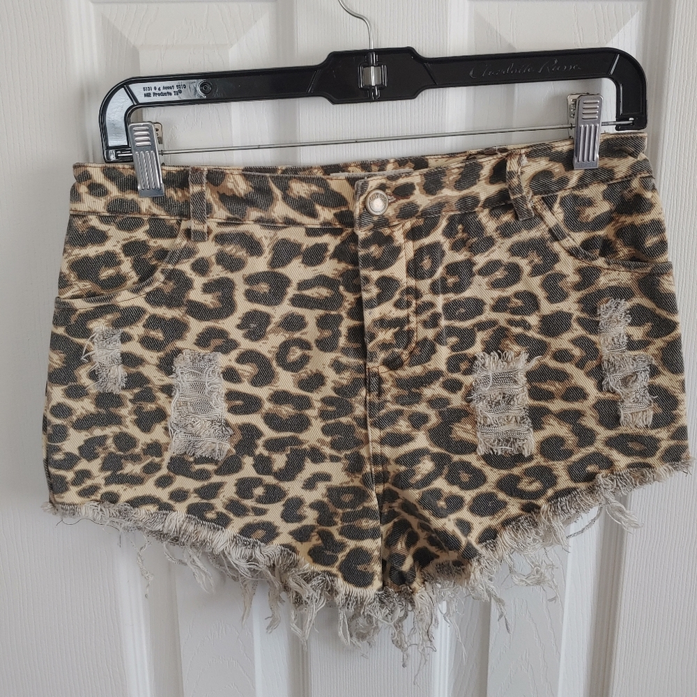 Lazy Oaf Leopard Kitty Shorts 🐱 RARE